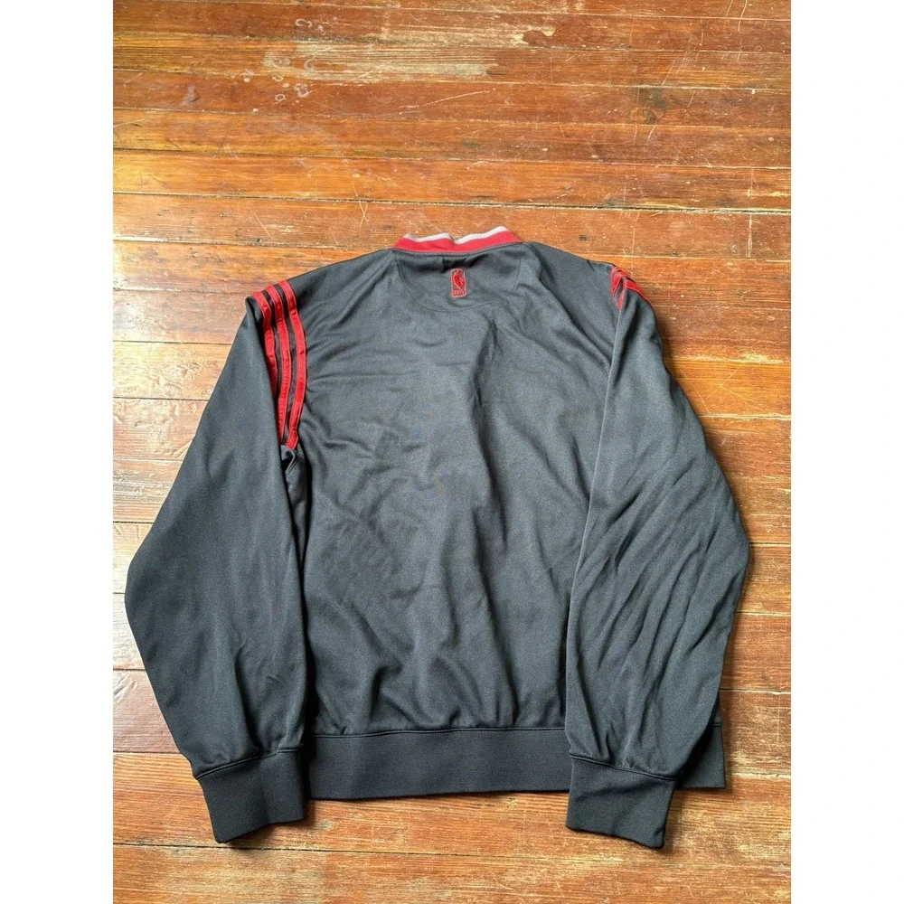 Chicago Bulls NBA Adidas Full Zip Embroidered Warm Up Track Jacket‎ Size Large